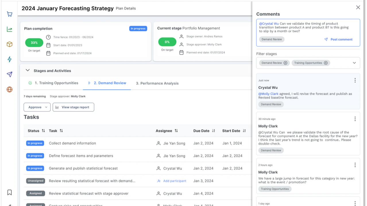 screenshot of Logility Platform